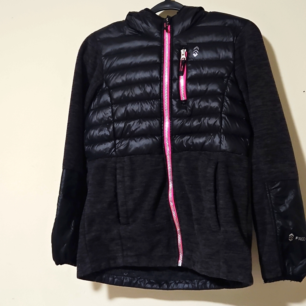 Free Country; Black and Pink girls hybrid jacket size Medium